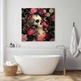 thumbnail image 5 of Wall Art Prints, Halloween Framed Canvas Prints for Bedroom Living Room Bathroom Office, Horror Skull Retro Red Pink Rose Floral Gallery Wrap Wall Art Poster for Gifts Home Decor 20"x20", 5 of 9