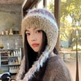 thumbnail image 2 of CHUMUD Women Winter Beanie Hats Earflap Knit Ski Snow Hat Cold Weather Warm Skull caps, 2 of 4