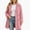 Pink, variant on ITSAME Womens Fleece Mid Length Coat Notched Lapel Button Front Warm Winter Outerwear Jacket Black Size L