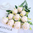 thumbnail image 1 of Simulated Single Bulgarian Rose Photo Photography Home Furnishing Store Decoration Beautiful Fake Flowers, 1 of 5