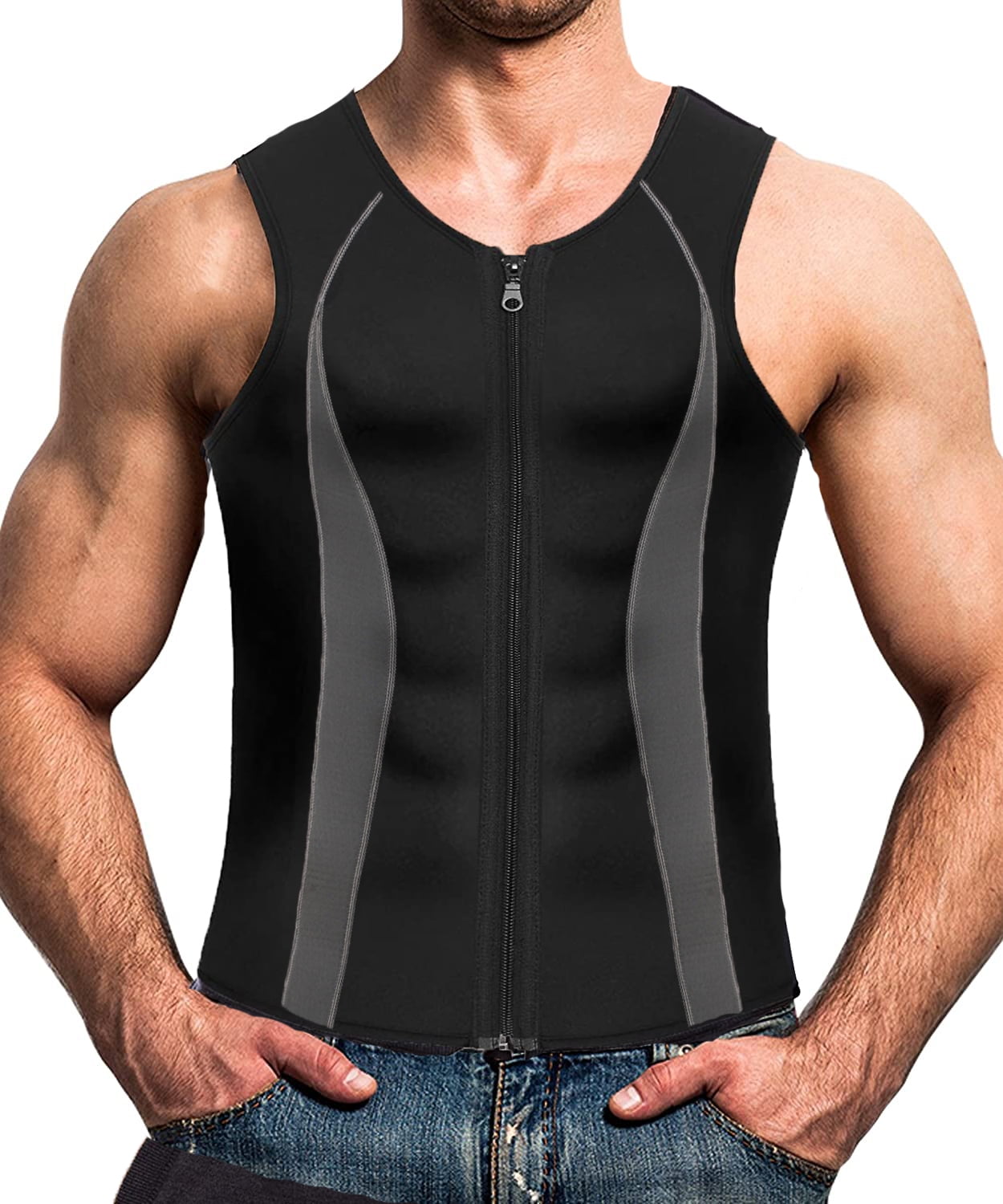 Men Waist Trainer Compression Vest Hot Neoprene Sauna Suit Corset Body