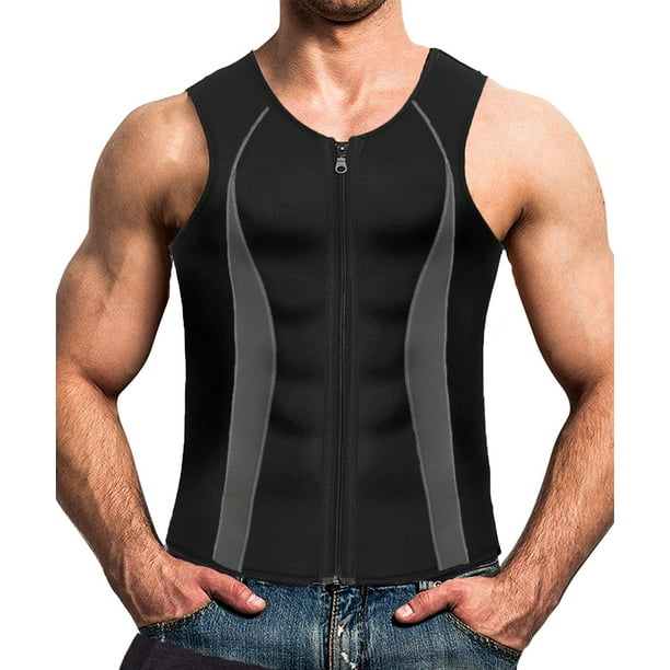 Ilfioreemio Men Waist Trainer Compression Vest Hot Neoprene Sauna Suit Corset Body Shaper