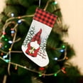 thumbnail image 6 of Suncoda Christmas Tree Decorations, Knitted Christmas Stockings with Santa Claus and Snowman Designs Red Gift Bags Ideal for Christmas Tree Hanging Decoration, 6 of 8