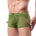 thumbnail image 3 of Calzoncillos planos sexis de malla calada de algodón hueco transpirable para hombre Fridja nalpqowj47941, 3 of 5