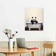 thumbnail image 2 of GOSMITH  Sylvie Panda Waving in Rustic Bath Framed Canvas Wall Art, Modern Fun Decorative Bathtub Wall Art for Home Décor, 2 of 4