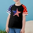 thumbnail image 2 of FamilyThread Kids Striped Shirts Short Sleeve Boy Girls July 4th Patriotic Tee Top Pattern Short Sleeve Round Neck Top T-shirt For Kids, 2 of 4