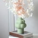 thumbnail image 3 of Florero de cerámica de , jarrones decorativos de escritorio, maceta , contenedor de flores secas para , tienda, Verde, 3 of 9