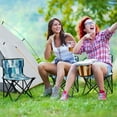 thumbnail image 6 of 600D Oxford Camping Chair Portable Foldable Chair Supports 220 lbs for Picnic, Fishing, Backpacking Blue Marine Life Patterns, 6 of 8