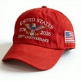 thumbnail image 2 of WKSCLPAI 250 Anniversary USA Hat, 1776–2026 USA Flag & Bald Eagle Printed Patriotic Commemorative Hat, Adjustable Baseball Cap for Men Women, For Celebrate Freedom 250 Years, 2 of 3
