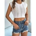 thumbnail image 6 of Women'S Summer Knit Sweater Vest Cap Sleeve Casual Trendy Crew Neck Ribbed Pullover Tank Tops, 6 of 9