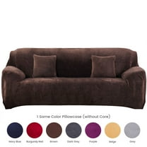 Topchancess Stretch Velvet Sofa Covers for 1/2/3/4 Seater Couch Covers Sofa Slipcovers Couch Protector