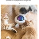 thumbnail image 5 of Juguete interactivo para gatos aspirantes a OVNI, juguetes automáticos para ratones con plumas de gato, teaser inteligente Peekaboo, recargable por USB, burlas y giros automáticos, juguetes electrónicos de plumas para gatos de interior MFZFUKR HMHZ1573, 5 of 6