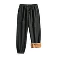 thumbnail image 1 of Pantalones largos de invierno para hombre, rectos, de terciopelo, informales, de uso diario, de rayón, 1 of 7