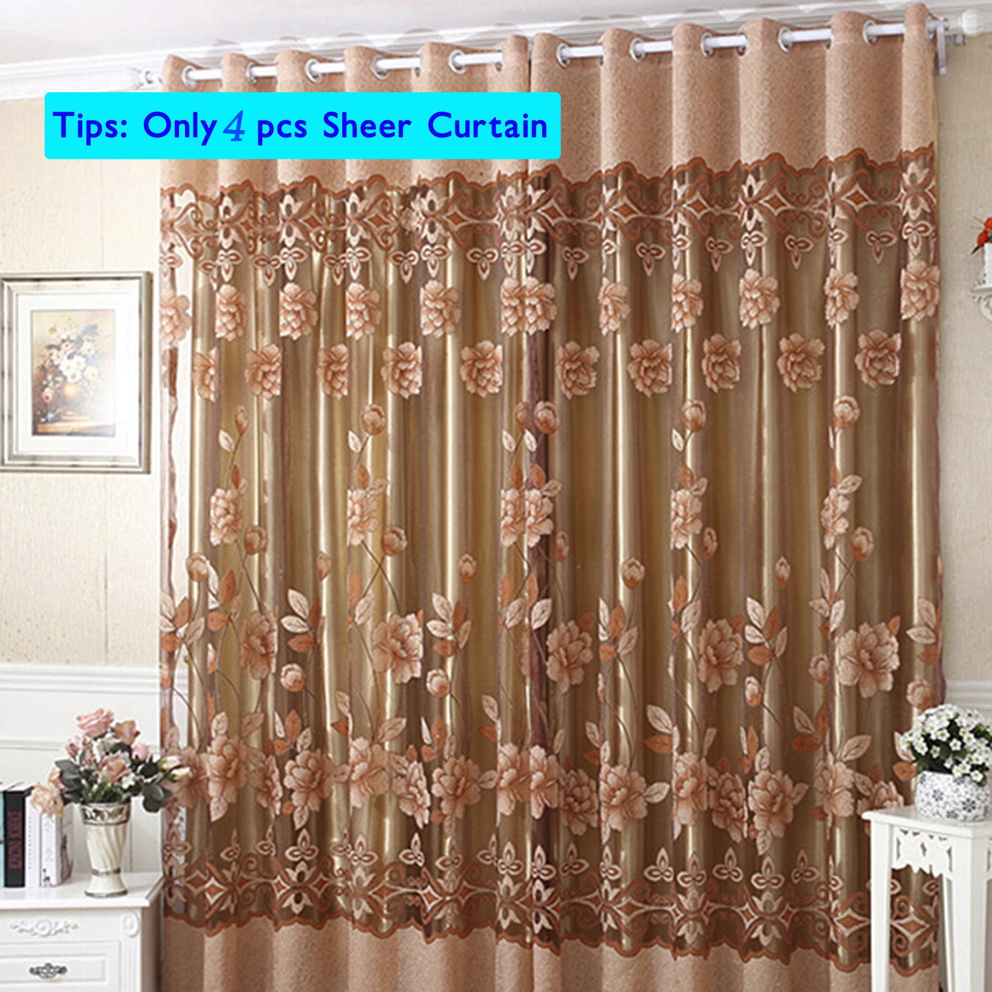 Embroidered with Floral Pom Pom Voile Sheers Eyelet Sheer Voile Drapes for Bedroom White Sheer Curtains Girls Nursery Room 1 Panel Living Room