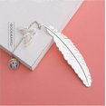 thumbnail image 2 of Metal Butterfly Feather Bookmark Gift-Silver.purple White Flower, 2 of 3
