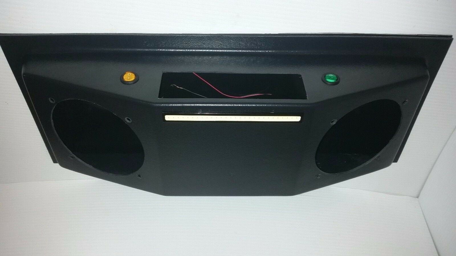 Golf Cart UTV Overhead Stereo Console with Radio 6.5" Speaker Cutouts (EMPTY)