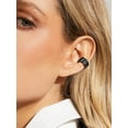 thumbnail image 4 of Pendientes de plata esterlina Silvora Black Viking Rune Ear Cuffs Clip para hombres y niños, 4 of 8