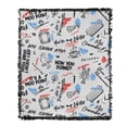 thumbnail image 1 of Friends Blanket, 50'x60' Tag Lines Woven Tapestry Cotton Blend Fringed Throw, 1 of 5