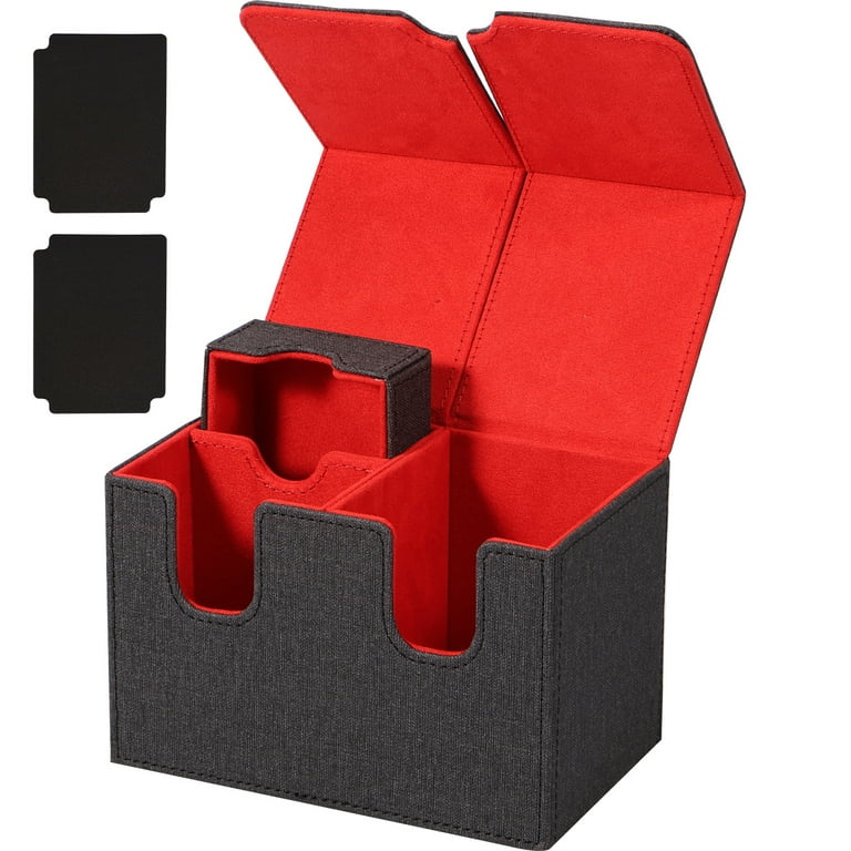 Card Deck Box with Dice Tray for MTG Cards, 200+ Storage for Large