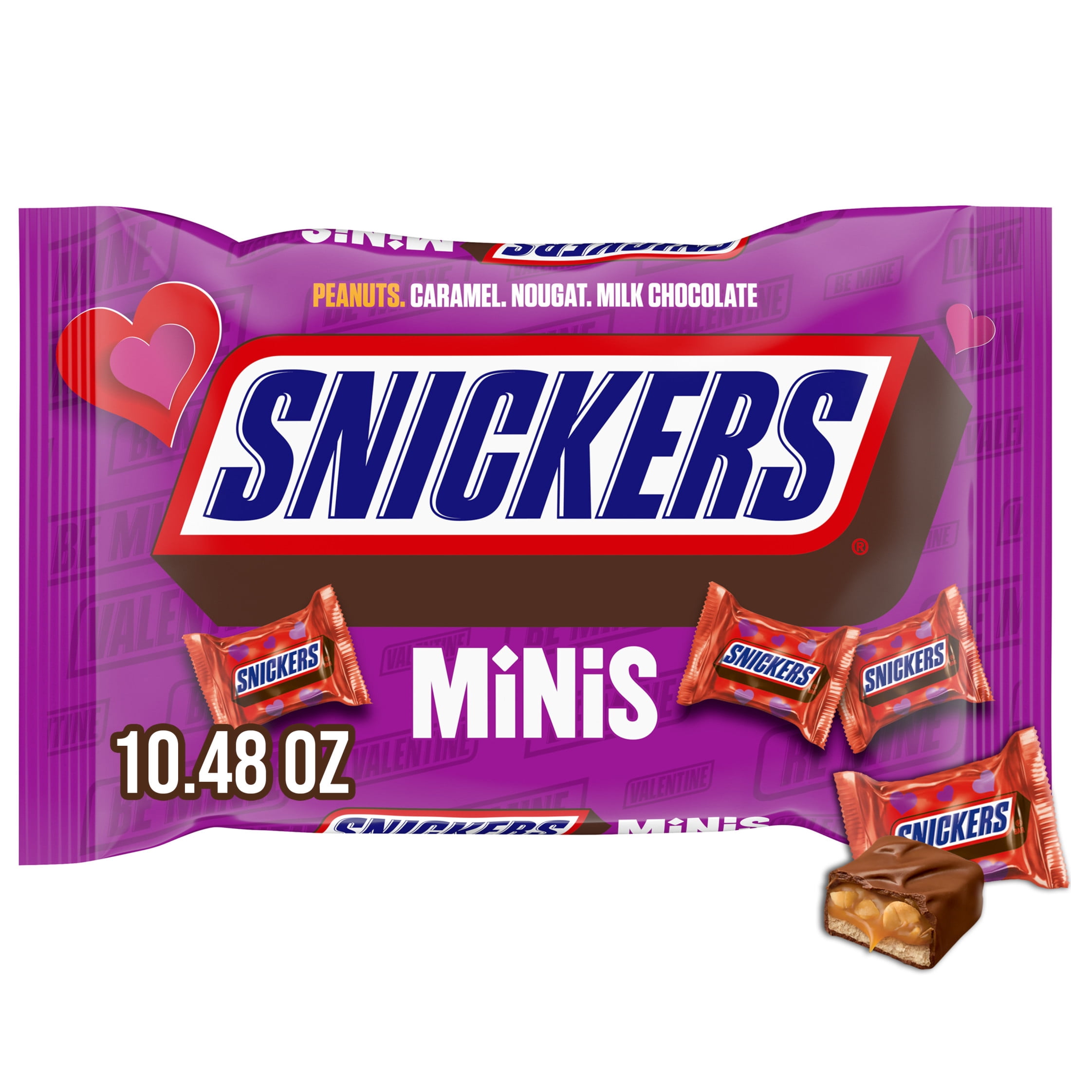 (2 pack) Snickers Minis Valentine's Day Chocolate Candy Bars - 10.48 oz Bag