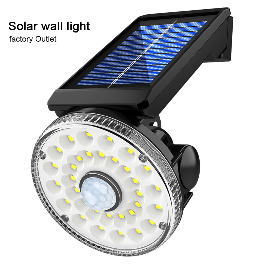 LED Solar Flood Light Motion Sensor Security Spot Wall Street Yard Outdoor Lamp 