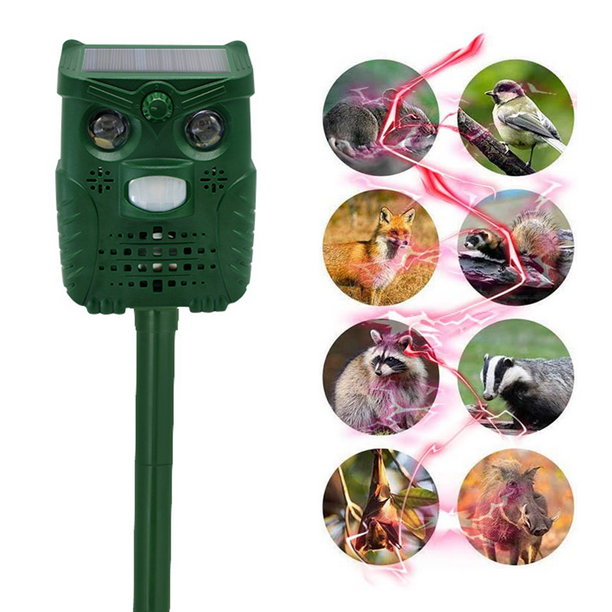 Solar Powered Ultrasonic Motion Sensor and Flashing Light Animal