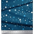 thumbnail image 2 of Soimoi Blue polyester Crepe Fabric Stars Star Printed Craft Fabric by the Yard 52 Inch Wide, 2 of 3