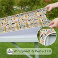 thumbnail image 6 of Multicolor Ethnic Geometric Pattern Square Fitted Tablecloth with Elastic Edge,Square Table Cover,Washable Elastic Table Cover for Home Kitchen Party Decor 36"x36", 6 of 6