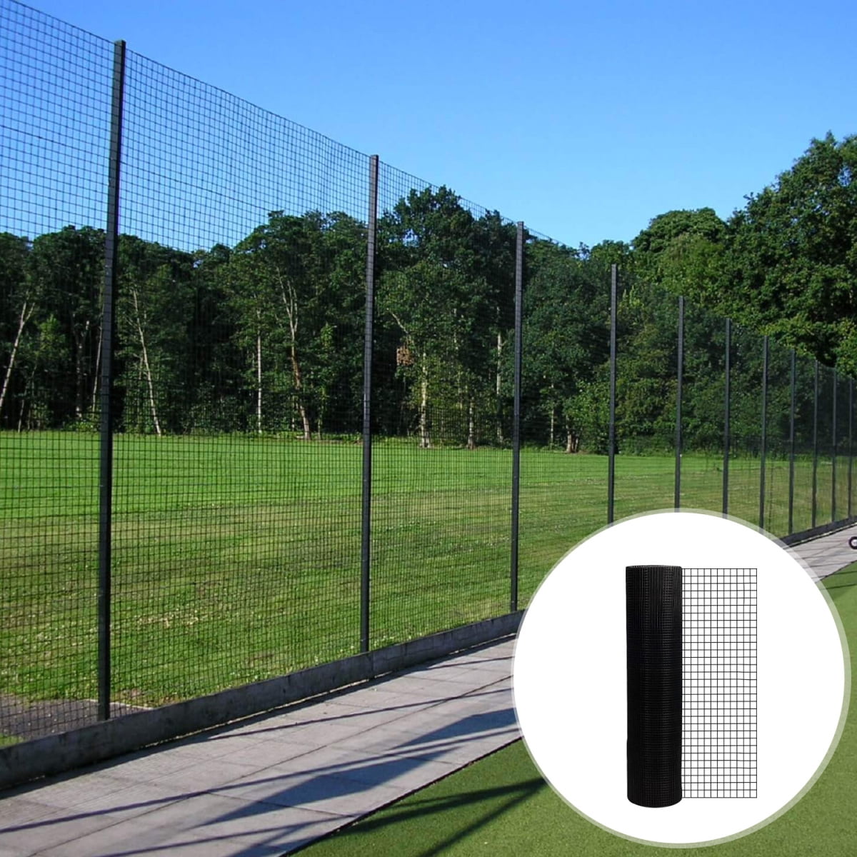 Black PVC Coated Hardware Cloth 21 Gauge  Welded Wire Fence for Chicken Coop Poultry Cage and Home Improvement