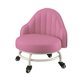 thumbnail image 3 of Taburete bajo con ruedas, asiento con ruedas, taburete corto giratorio de 360 °, taburete de polea de maquillaje, taburete de pedicura para garaje, Rosa, 3 of 9