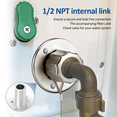 thumbnail image 2 of All Metal RV Water Inlet, 3/4In GHT Water Inlet Hose Adapter, RV City Water Inlet with Check Valve, RV Water Replacement, 2 of 7