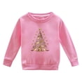 thumbnail image 3 of Falkdiz Girls Long Sleeve Shirts Christmas Winter Tops Outdoor Fashion School Graphic Pullover for Girls Hoilday , Pink , Size: 2-3Years, 3 of 7