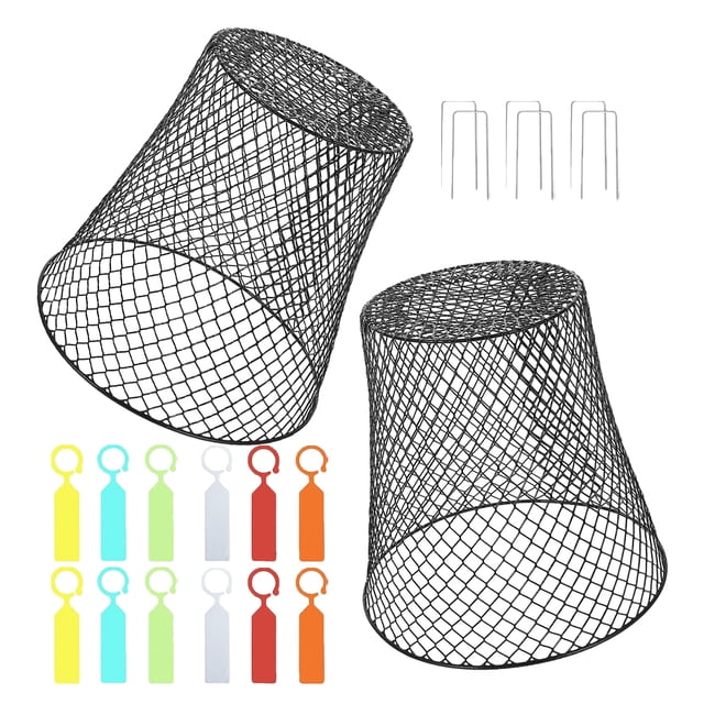 Luxshiny 2Jgo Cubierta Y Jaula Para Plantas De Jardín Fabricada En Hierro Negro Para Uso Doméstico