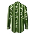 thumbnail image 2 of TaTaai Ladies Fashion St. Patrick's Day Long Sleeve Shirt Printed Round Neck Casual Blouse Lightweight Soft Polyester Top for Daily Party Work Vacation All Seasons Wear Gift, 2 of 5