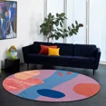 thumbnail image 4 of Tufted area rug, 14x14, Geometric wool, Round carpet, Living, Kids, Bed, room rugs, 4 of 6