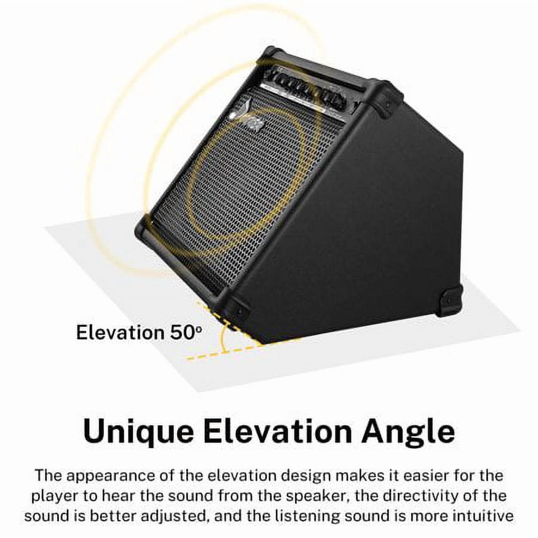 Donner 35W Amplifier Speaker for Keyboard Electronic Drum Guitar Amp, 8" Woofer 2.5" Tweeter, 2 Channels Input, Mini Portable