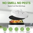 thumbnail image 3 of Kitchen Compost Bin Charcoal Filters 12 Pcs Round 16cm Replacement Odor Absorber (black ), 3 of 8