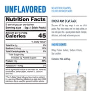 Isopure Clear Protein Powder with Electrolytes, Unsweetened Stick Pack, 6 Count