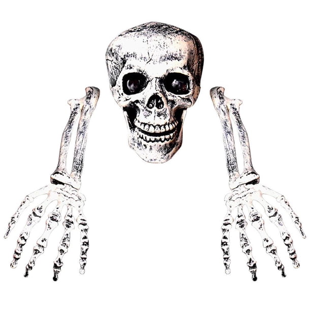 Estacas De Esqueleto Realista, Cabeza De Plástico, Hueso Del Brazo, Decoraciones De Halloween Para Estacas De Césped, Jardín, Decoración De Esqueleto De Halloween Moyic HA037103-00