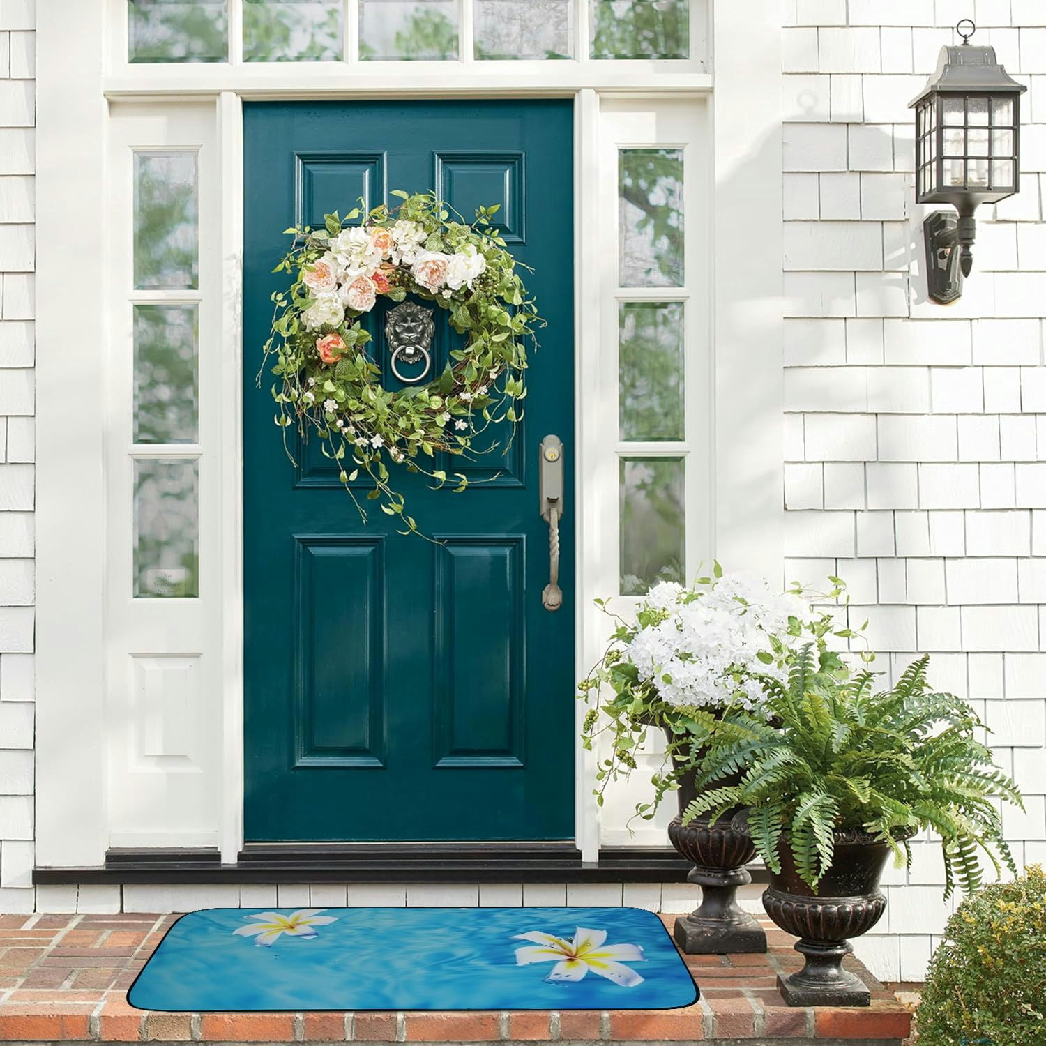 Heduofu Front Door Mat Welcome Mat, Non-Slip Absorbent Indoor Door Mats, Durable Rubber Backing Floor Doormat for Entryway, Patio, Porch, Pool 19.68*47.24 in