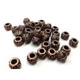 thumbnail image 4 of BD712 - 50 pcs Antique Copper Tone Flower METAL Ball Spacer Beads - 10mm - Large Hole: 5mm - Fits European Cords and Paracord!, 4 of 4
