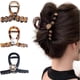 thumbnail image 1 of wonima11 Elegant Pearl Hair Claw Clips for Women Thin Hair, Set of 3, Brown & Black (Medium 3 Inch), 1 of 1