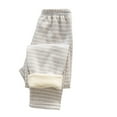 thumbnail image 2 of Esaierr 2-12Y Toddler Girls Winter Leggings Fleece Lined Kids Length Pants Thick Warm Stripe Cotton Trousers, 2 of 5