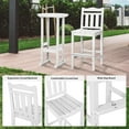 thumbnail image 6 of NALONE Outdoor Bar Stool, HDPE Tall Adirondack Style Bar Chair, Weather Resistant Bar Height Chair for Balcony, Garden, Yard and Backyard(White, Set of 2), 6 of 10