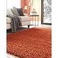thumbnail image 4 of Unique Loom 3127822 7 x 10 ft. Solid Shag Rectangular Rug, Terracotta, 4 of 5