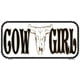 Cowgirl Cow Skull Plaque d'Immatriculation – image 2 sur 2