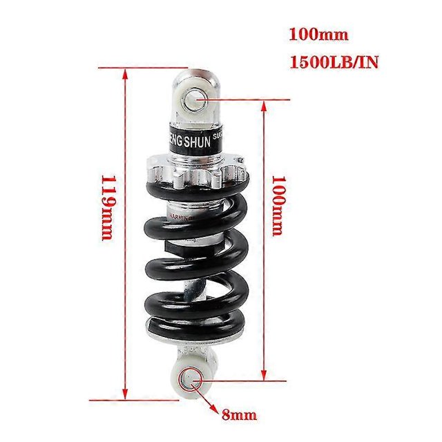 Amortiguador trasero para minimoto ATV, quad, scooter eléctrico de bolsillo de 47 cc y 49 cc, 100, 125, 150, 160, 170, 180, 190 y 210 mm, s202412242198