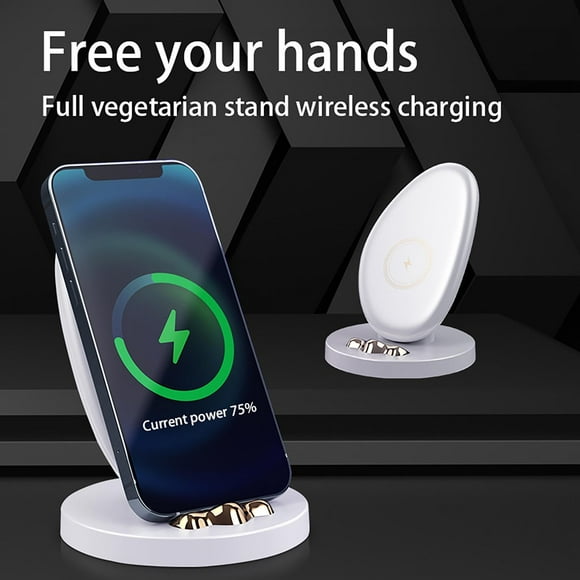 Wireless Charging Station, Wireless Charger Stand, Wireless Charger15W Fast Wireless Charging Station Wireless Charger for Office Study Travel, Phone Charging Station, Phone and Watch Charging Station