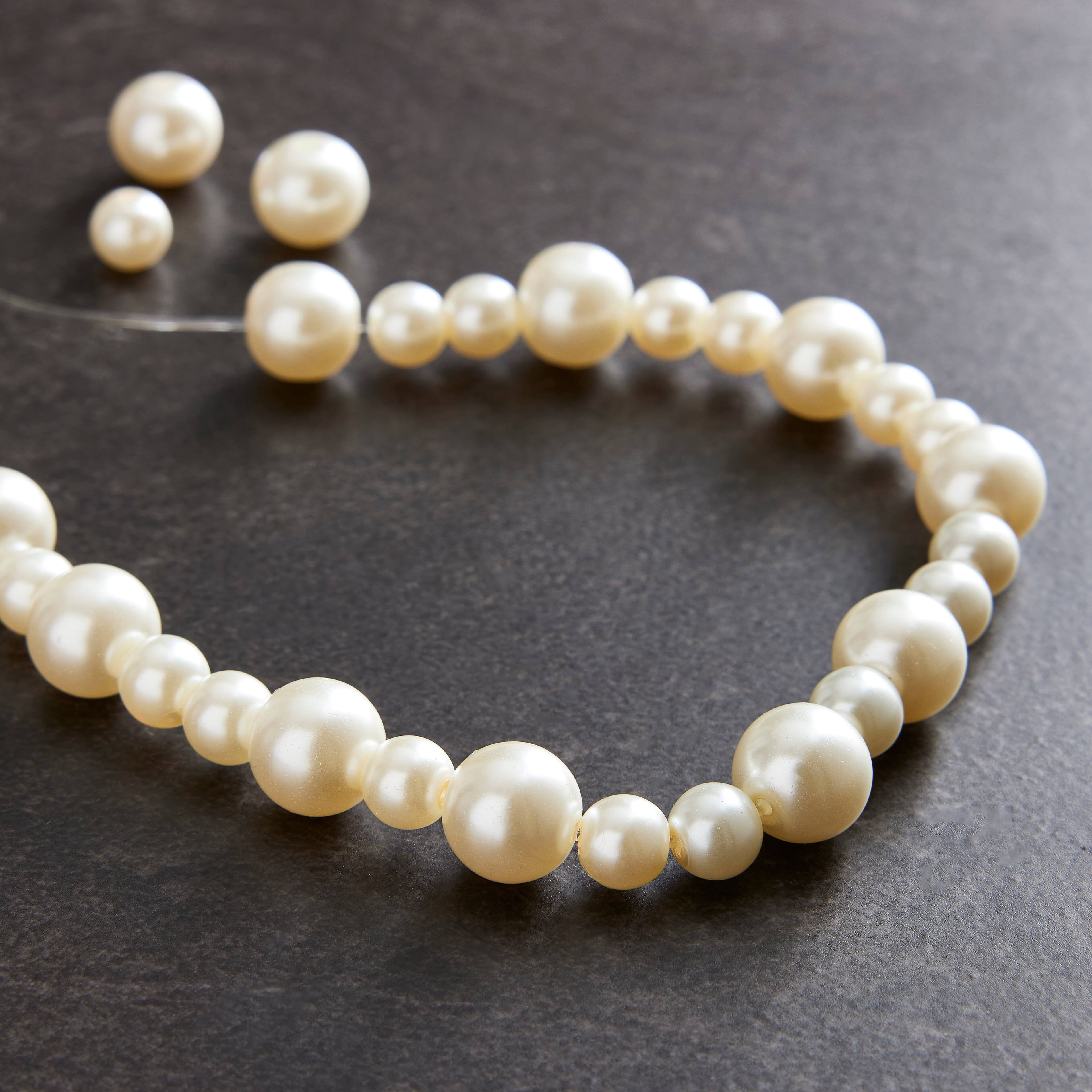 12 Packs: 274 ct. (3 - 288 total) Pearl White Beads by Creatology