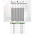 thumbnail image 6 of No Hook Shower Curtain with Snap in Liner, Abstract Art of Gray Geometric Lines Herringbone Hotel Shower Curtains for Bathroom, Washable Shower Curtain Liner Set with Mesh Top Window, 48"x72", 6 of 6